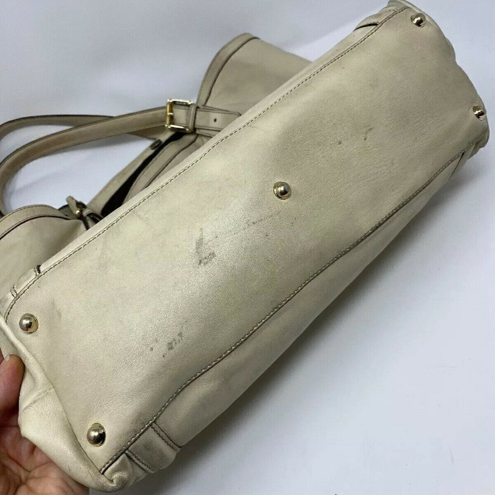 Gucci Cream Leather Britt Interlocking GG Large Shoulder Tote Bag - Picture 8 of 10